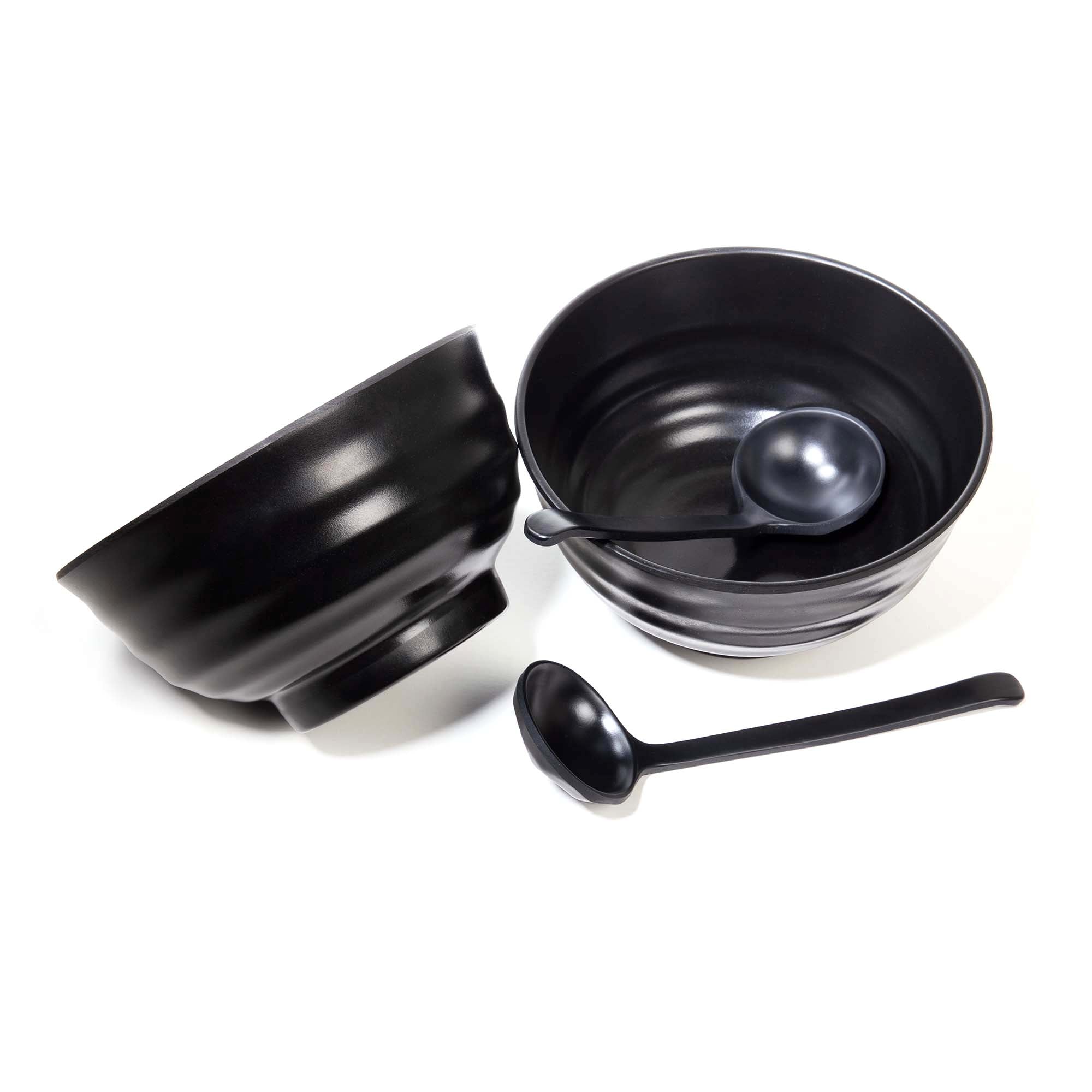 BOWL AND SPOON SET WAVE
