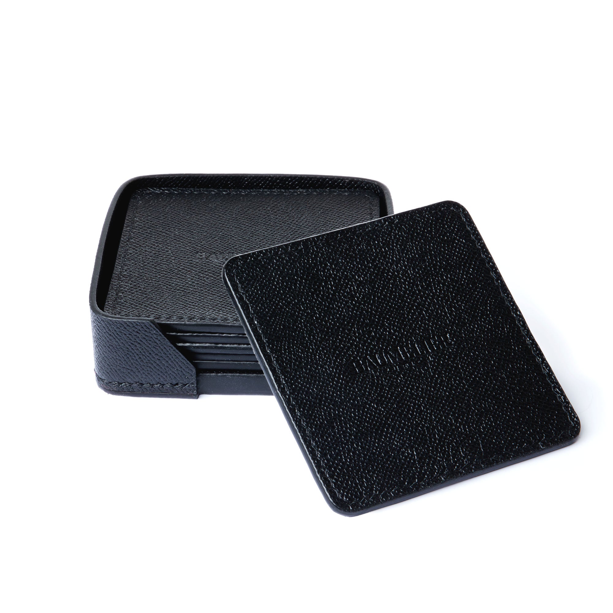 COASTER SET LEATHER BAUMELIER